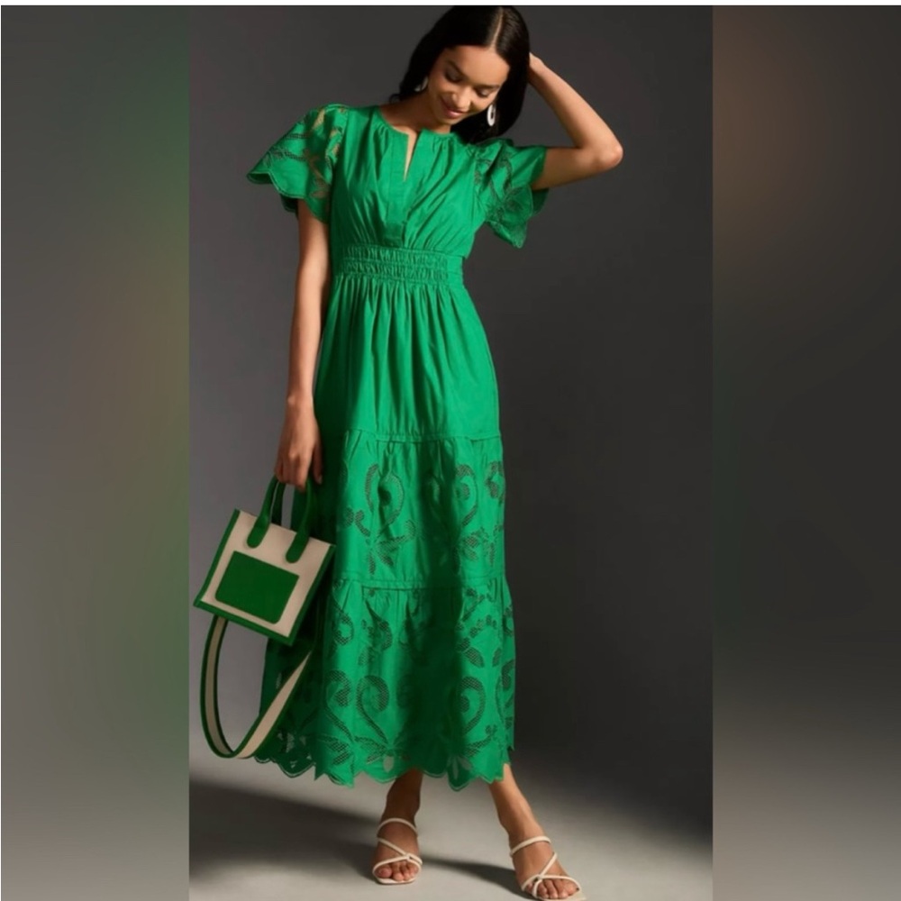 Anthropologie Cutwork Edition Somerset Maxi